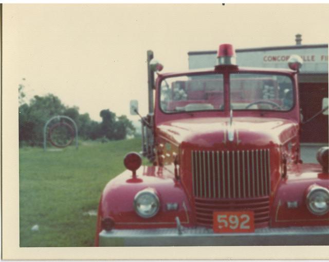 59-2, 1947 Hahn in front of the &quot;new&quot; fire house